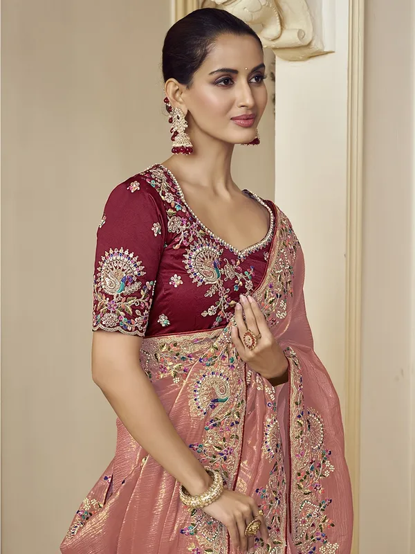 Pink_Georgette_Embellished_Bollywood_Saree_With_Unstitched_Blouse_For_Women