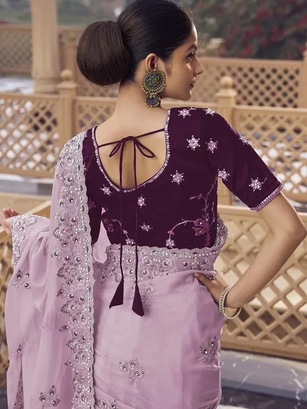 Purple_Organza_Embellished_Bollywood_Saree_With_Unstitched_Blouse_For_Women