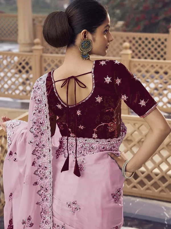 Purple_Organza_Embellished_Bollywood_Saree_With_Unstitched_Blouse_For_Women