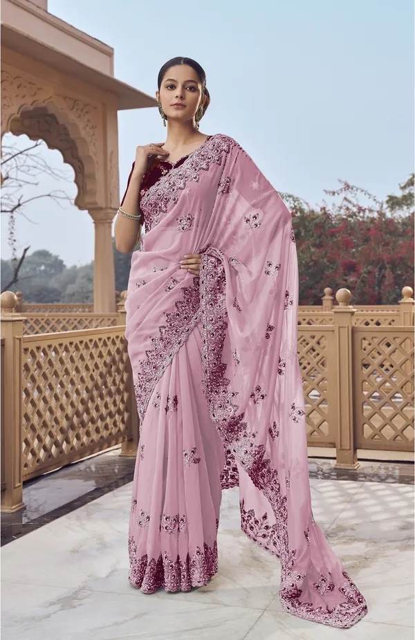 Purple_Organza_Embellished_Bollywood_Saree_With_Unstitched_Blouse_For_Women