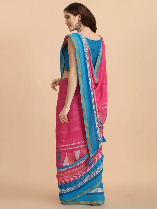Suha_Womens_Fashion_Ethnic_Pink_Color_Saree