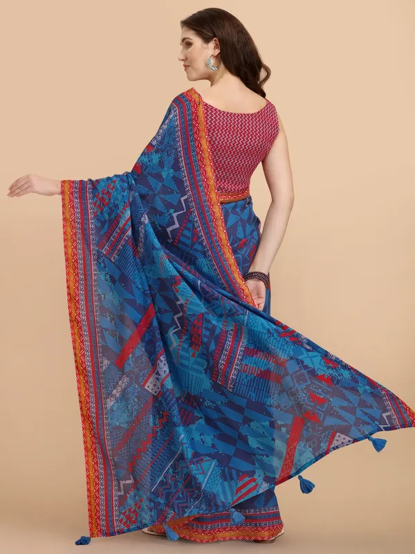 Suha_Womens_Fashion_Ethnic_Blue_Color_Saree