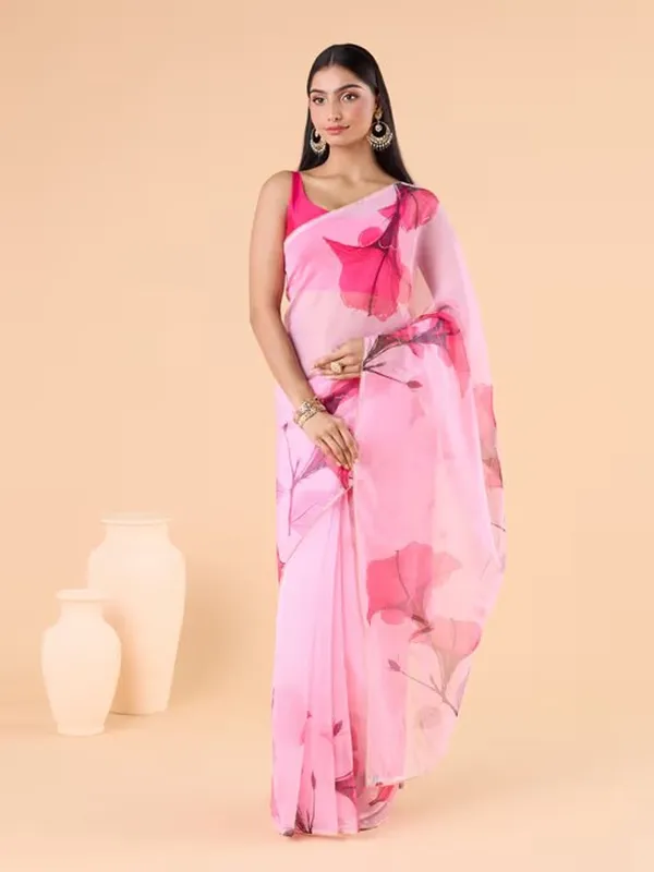 Suha_Womens_Fashion_Ethnic_Pink_Color_Saree