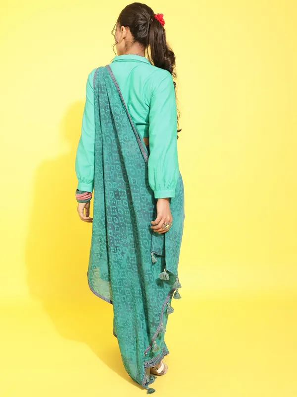Suha_Womens_Fashion_Ethnic_Green_Color_Saree