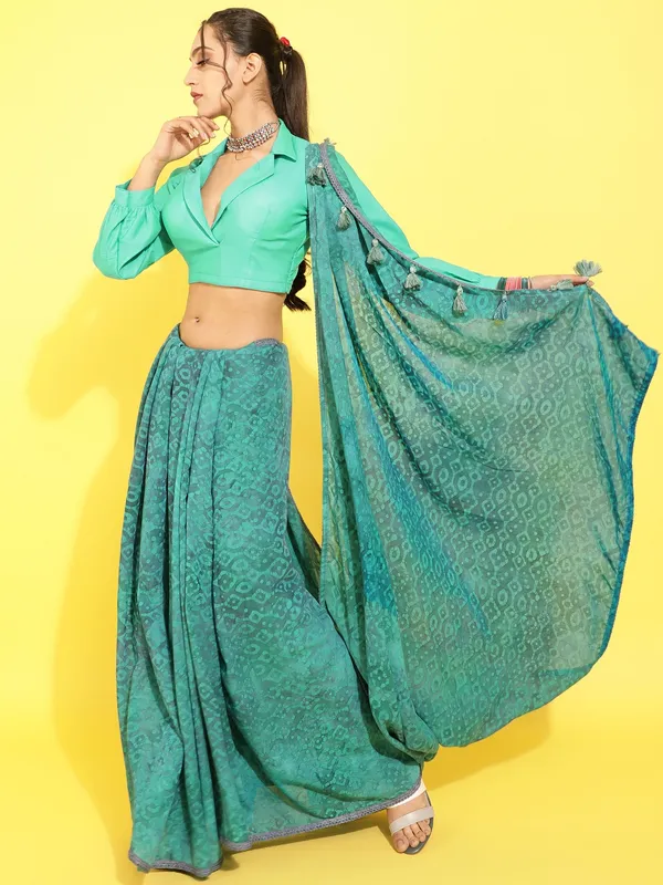 Suha_Womens_Fashion_Ethnic_Green_Color_Saree