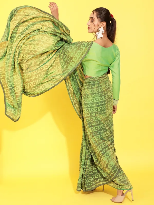 Suha_Womens_Fashion_Ethnic_Green_Color_Saree