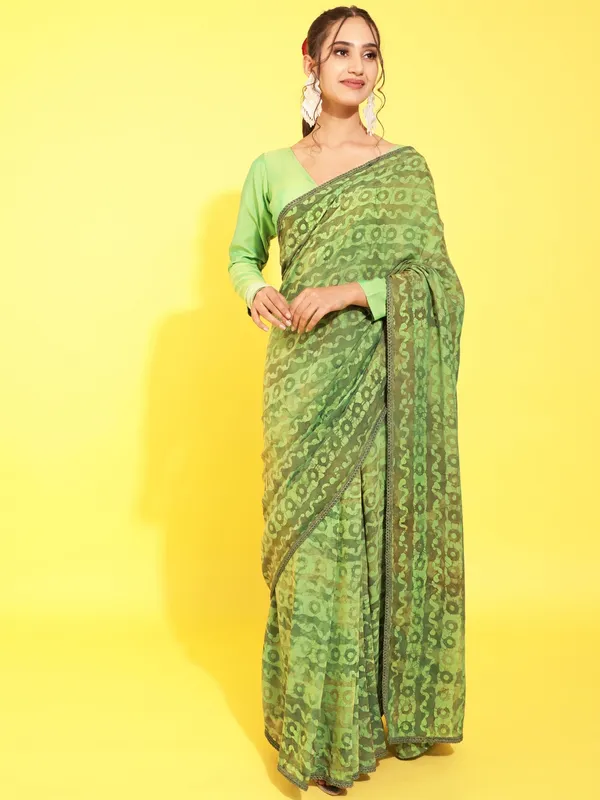 Suha_Womens_Fashion_Ethnic_Green_Color_Saree