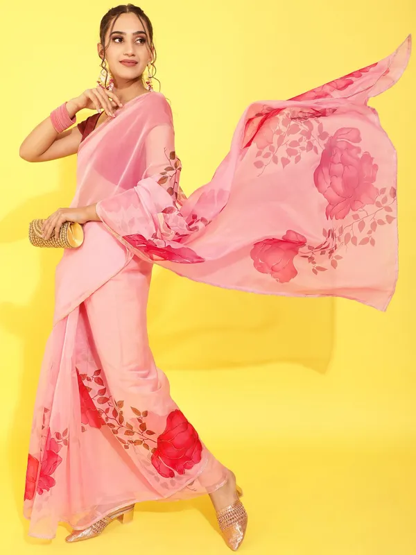 Suha_Womens_Fashion_Ethnic_Pink_Color_Saree