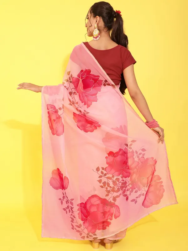 Suha_Womens_Fashion_Ethnic_Pink_Color_Saree