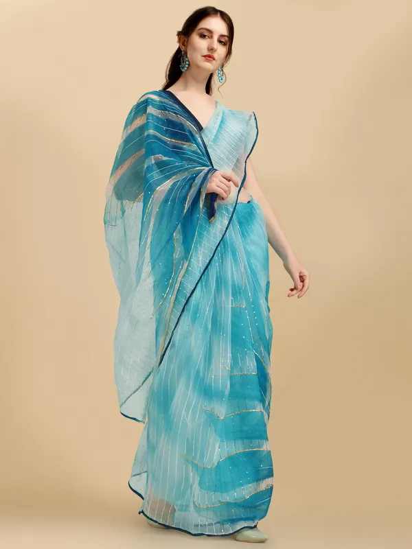 Suha_Womens_Fashion_Ethnic_Blue_Color_Saree