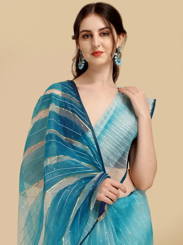 Suha_Womens_Fashion_Ethnic_Blue_Color_Saree
