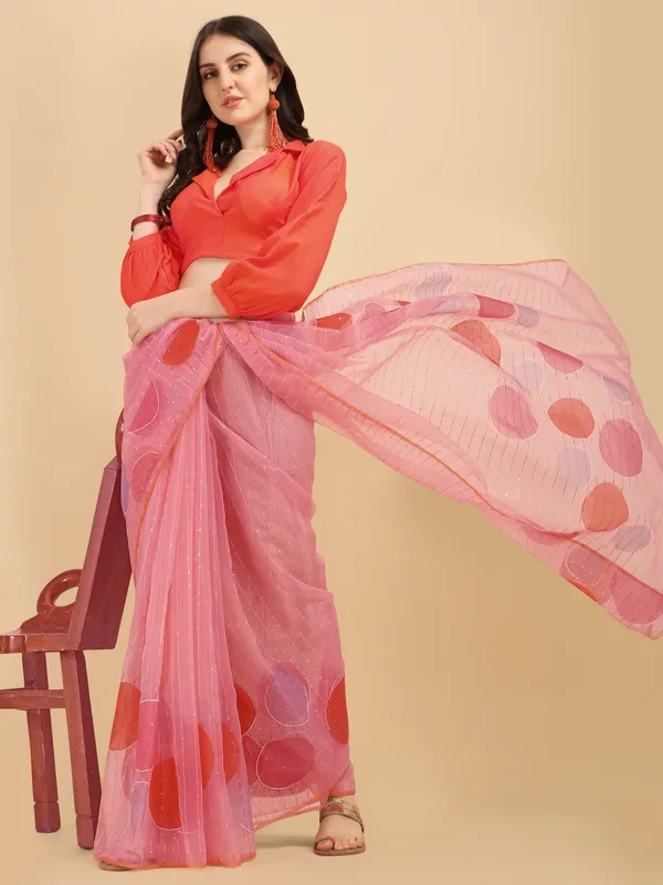 Suha_Womens_Fashion_Ethnic_Pink_Color_Saree