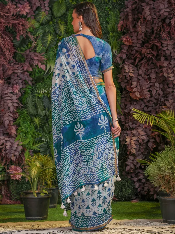 Suha_Womens_Fashion_Ethnic_Blue_Color_Saree
