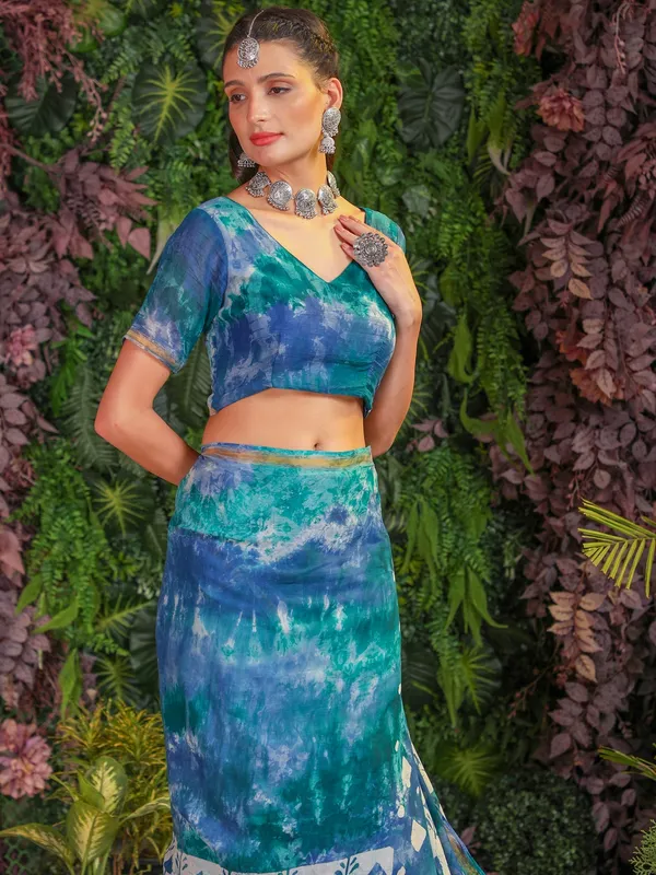 Suha_Womens_Fashion_Ethnic_Blue_Color_Saree