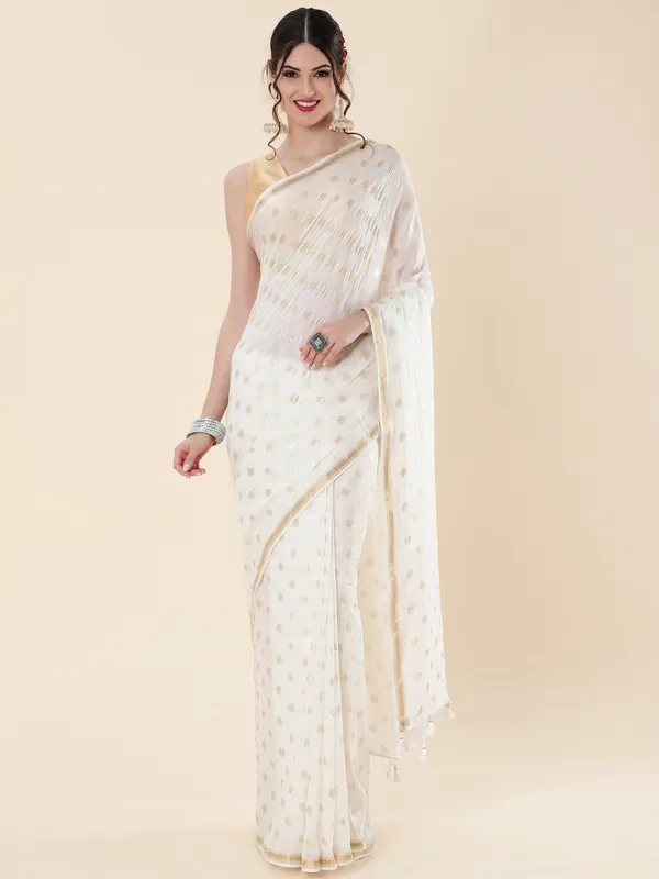 Suha_Womens_Fashion_Ethnic_White_Color_Saree