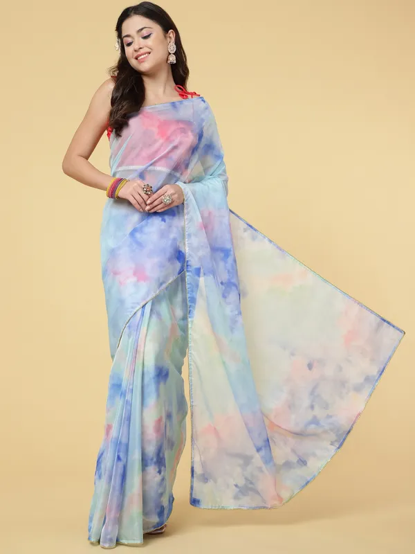 Suha_Womens_Fashion_Ethnic_Blue_Color_Saree