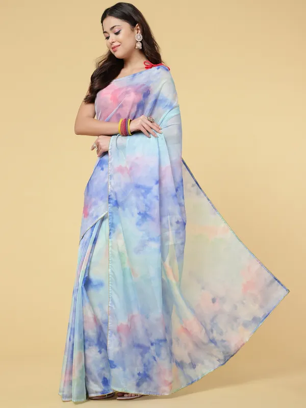 Suha_Womens_Fashion_Ethnic_Blue_Color_Saree