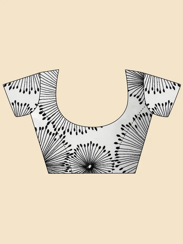 Suha_Womens_Fashion_Ethnic_Black_&_White_Color_Saree