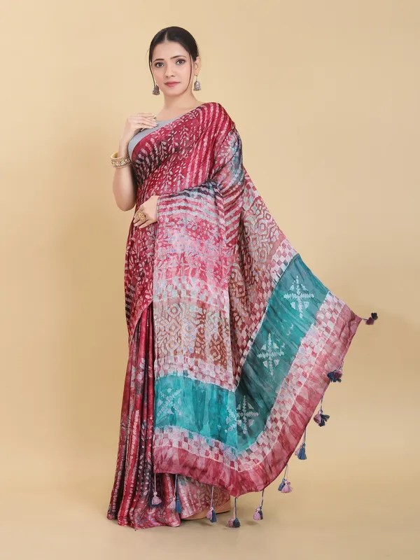 Suha_Womens_Fashion_Ethnic_Red_Color_Saree