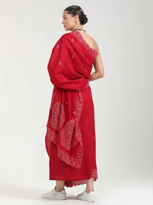 Suha_Womens_Fashion_Ethnic_Red_Color_Saree