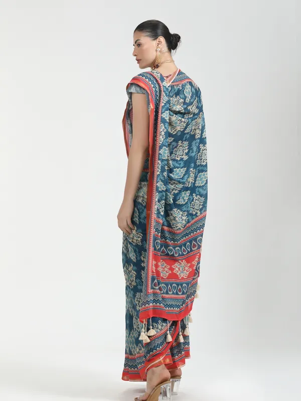 Suha_Womens_Fashion_Ethnic_Blue_Color_Saree