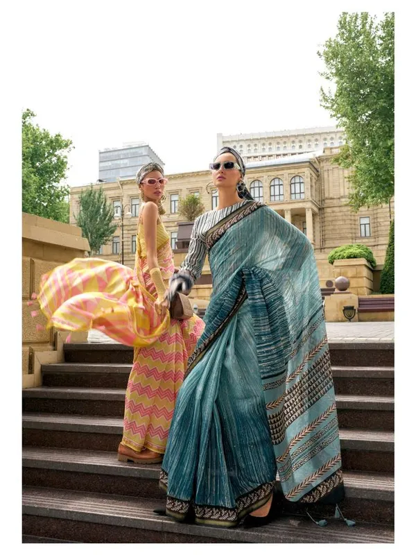 Suha_Womens_Fashion_Ethnic_Blue_Color_Saree