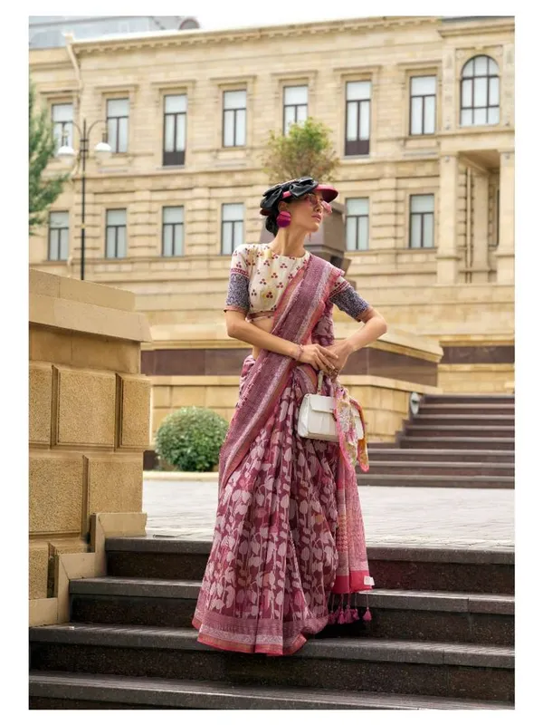 Suha_Womens_Fashion_Ethnic_Mauve_Color_Saree