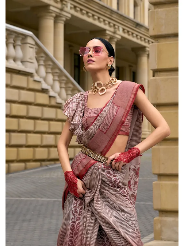 Suha_Womens_Fashion_Ethnic_Maroon_Color_Saree
