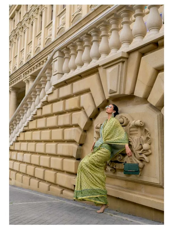 Suha_Womens_Fashion_Ethnic_Green_Color_Saree