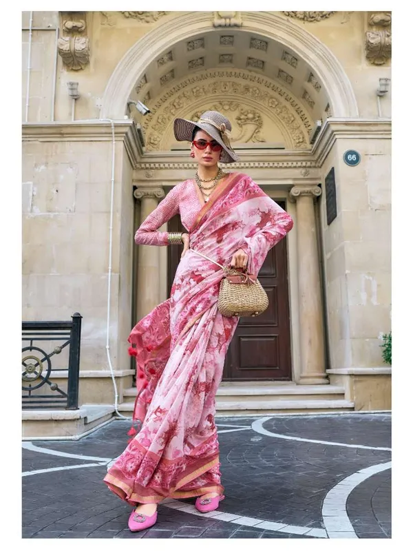 Suha_Womens_Fashion_Ethnic_Pink_Color_Saree