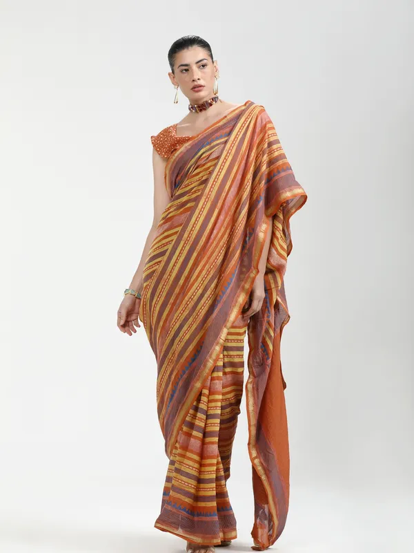 Suha_Womens_Fashion_Ethnic_Mustard_Color_Saree