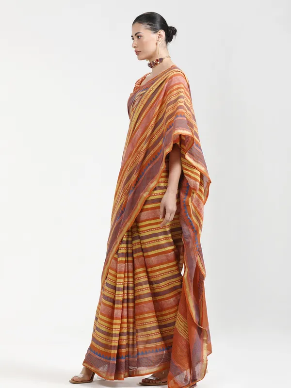 Suha_Womens_Fashion_Ethnic_Mustard_Color_Saree