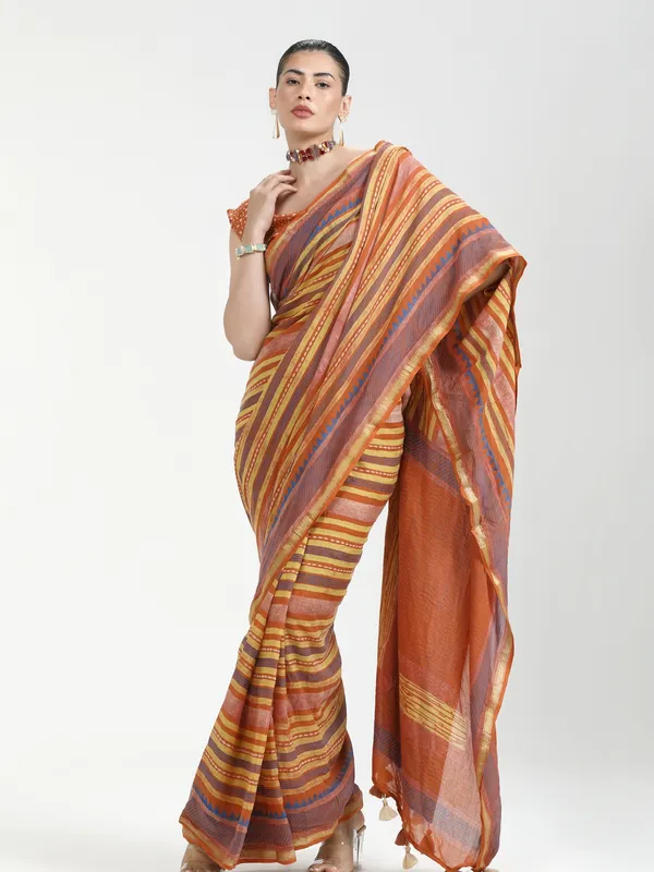 Suha_Womens_Fashion_Ethnic_Mustard_Color_Saree