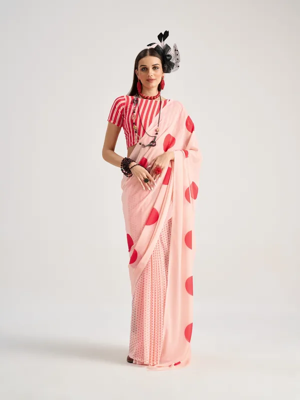 Suha_Womens_Fashion_Ethnic_Peach_Color_Saree