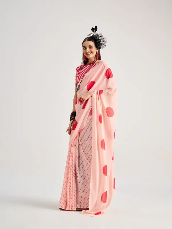 Suha_Womens_Fashion_Ethnic_Peach_Color_Saree