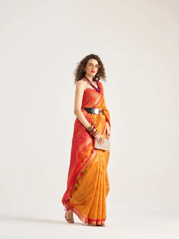 Suha_Womens_Fashion_Ethnic_Mustard_Color_Saree