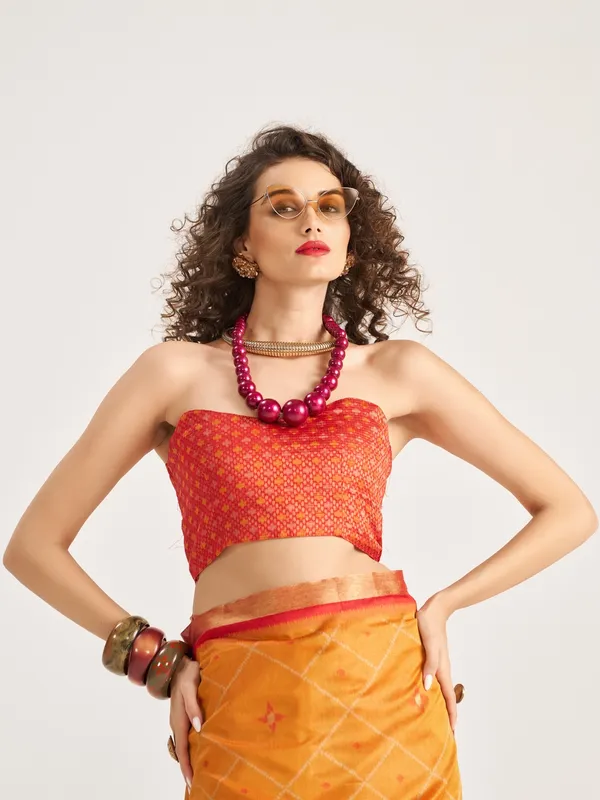 Suha_Womens_Fashion_Ethnic_Mustard_Color_Saree