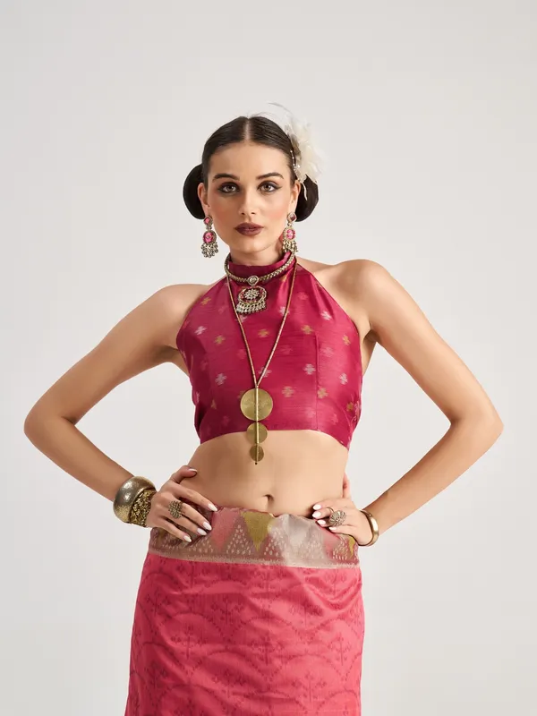 Suha_Womens_Fashion_Ethnic_Magenta_Color_Saree