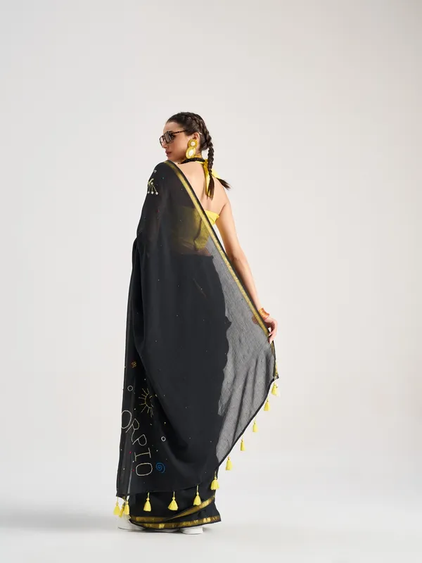Suha_Womens_Fashion_Ethnic_Black_Color_Saree