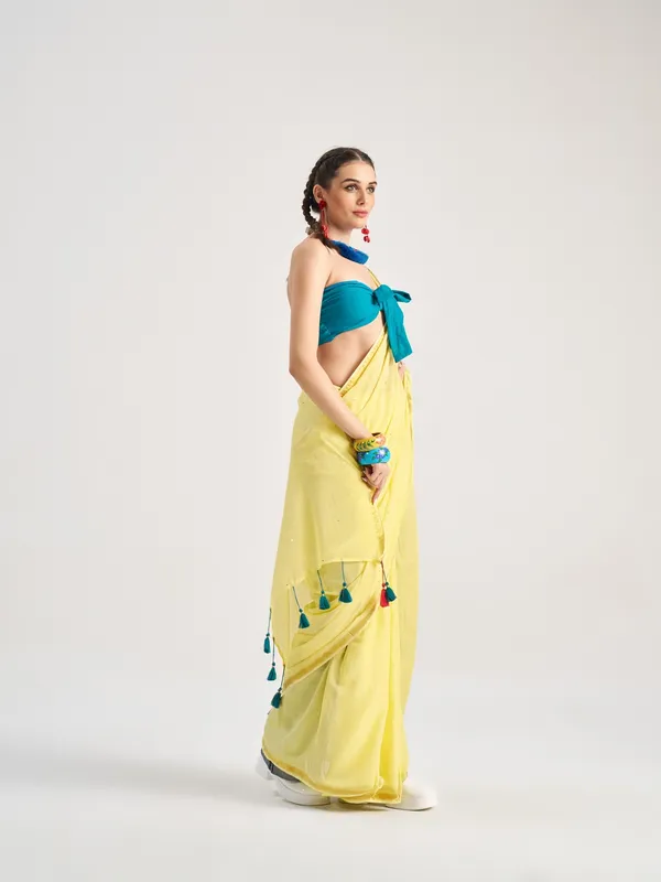 Suha_Womens_Fashion_Ethnic_Yellow_Color_Saree