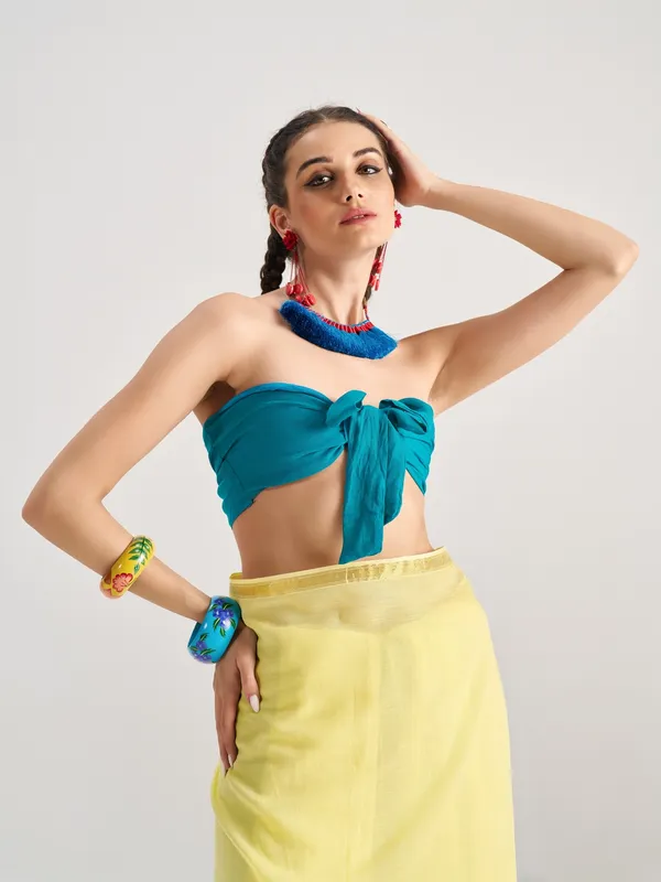 Suha_Womens_Fashion_Ethnic_Yellow_Color_Saree