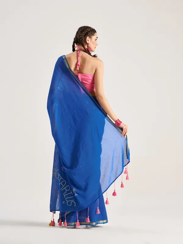Suha_Womens_Fashion_Ethnic_Blue_Color_Saree