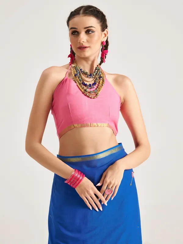 Suha_Womens_Fashion_Ethnic_Blue_Color_Saree