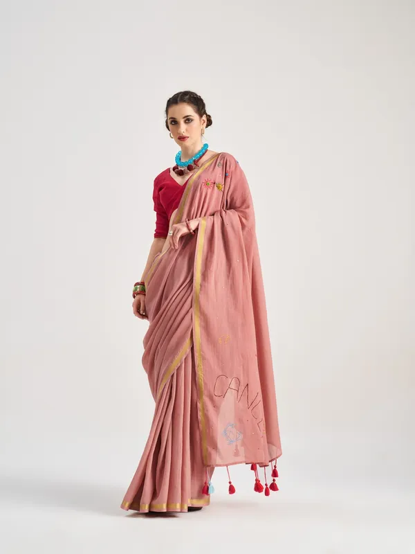 Suha_Womens_Fashion_Ethnic_Pink_Color_Saree