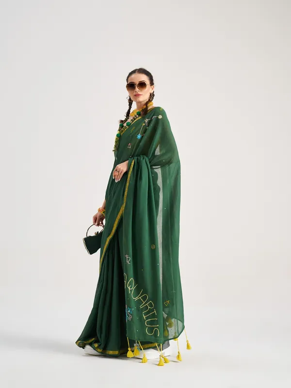 Suha_Womens_Fashion_Ethnic_Green_Color_Saree