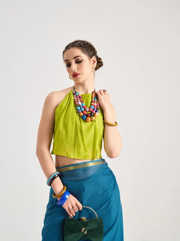 Suha_Womens_Fashion_Ethnic_Blue_Color_Saree