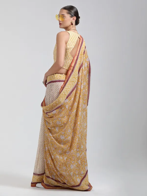 Suha_Womens_Fashion_Ethnic_Yellow_Color_Saree