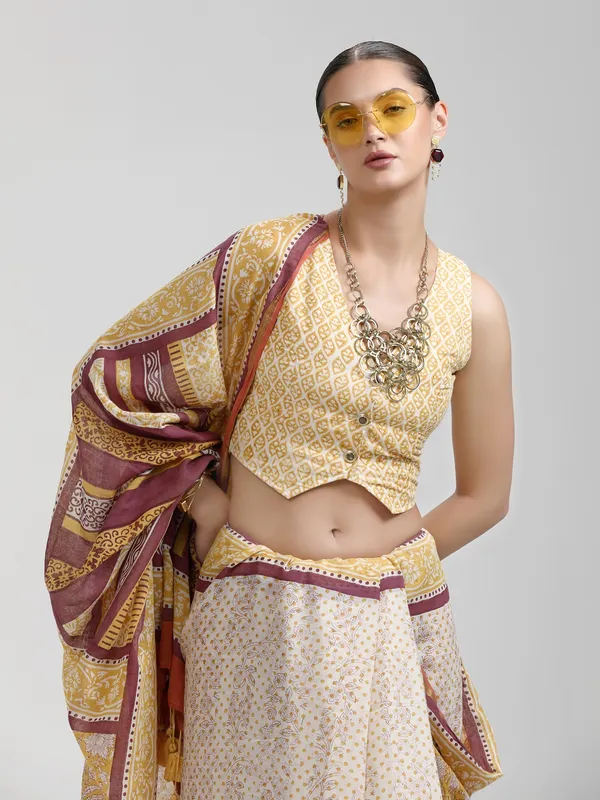 Suha_Womens_Fashion_Ethnic_Yellow_Color_Saree