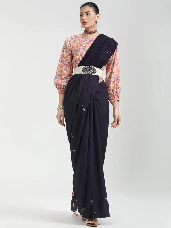 Suha_Womens_Fashion_Ethnic_Purple_Color_Saree