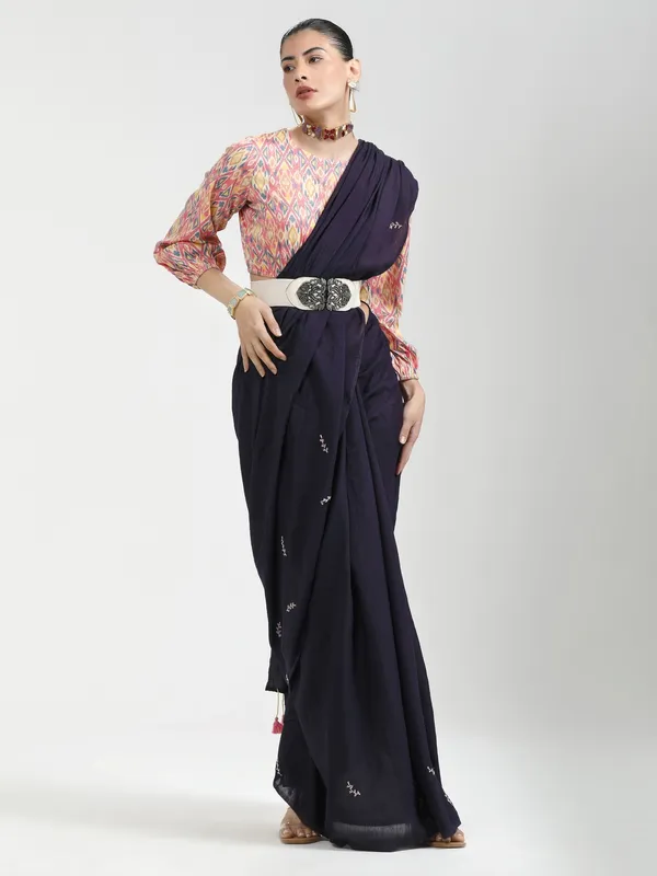 Suha_Womens_Fashion_Ethnic_Purple_Color_Saree